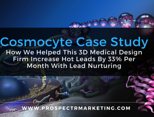 How Prospectr Helped 3D Medical Design Firm Cosmocyte Increase Their Hot Lead Count 33% Per Month with Lead Nurturing